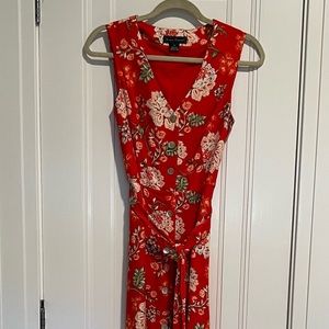 Jessica Howard Floral Linen Dress sz 6P